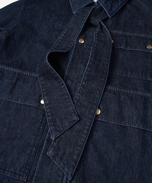 CULLNI（クルニ）の「Big Flap Pocket Bow Tie Denim Jacket（デニムジャケット・メンズ・ブラック/ネイビー/ブルー・2/1/0）」の10枚目の写真