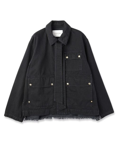 CULLNI（クルニ）の「Big Flap Pocket Bow Tie Denim Jacket（デニムジャケット・メンズ・ブラック/ネイビー/ブルー・2/1/0）」の13枚目の写真