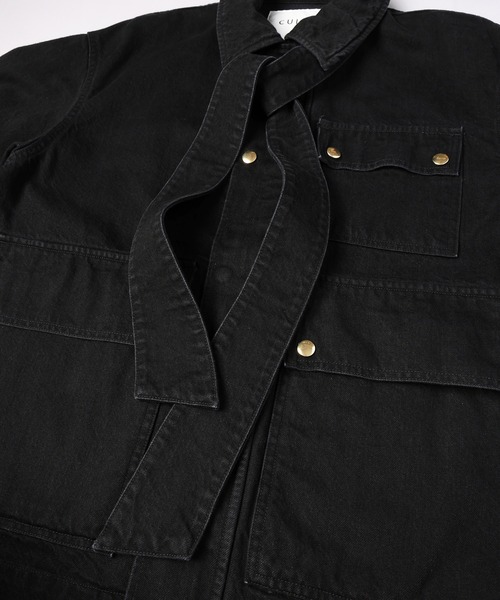 CULLNI（クルニ）の「Big Flap Pocket Bow Tie Denim Jacket（デニムジャケット・メンズ・ブラック/ネイビー/ブルー・2/1/0）」の14枚目の写真