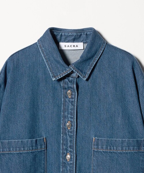 SACRAネイビー デニムジャケット 38 SACRA＞デニム ジャケット（デニムジャケット）｜SACRA（サクラ