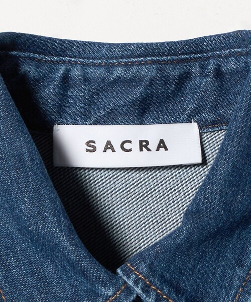 SACRAネイビー デニムジャケット 38 SACRAネイビー デニムジャケット 38