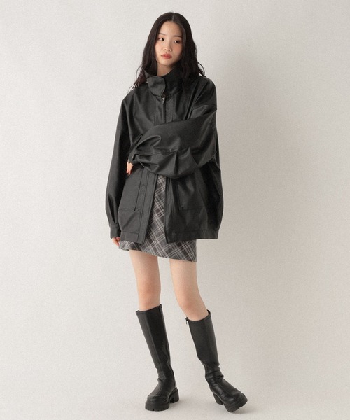 Heather フェイクレザーBIGブルゾン 楽天市場】【新色入荷】フェイクレザーBIGブルゾン Heather