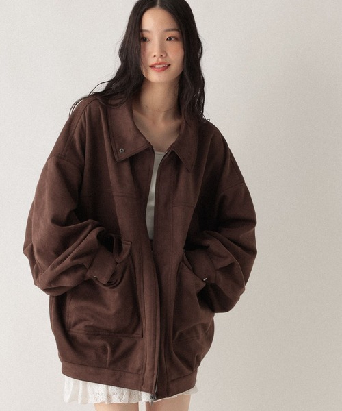 フェイクレザーBIGブルゾン2 588035（ブルゾン）｜Heather（ヘザー）の