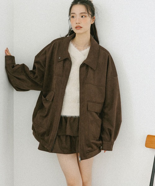 フェイクレザーBIGブルゾン2 588035（ブルゾン）｜Heather（ヘザー）の