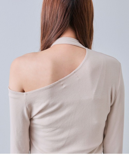 OLIVE des OLIVE(オリーブデオリーブ)の「【Belle Charme】ラインストーンロゴリボンT(Tシャツ/カットソー・レディース・ブラック/ベージュ/アイボリー・FREE)」の8枚目の写真