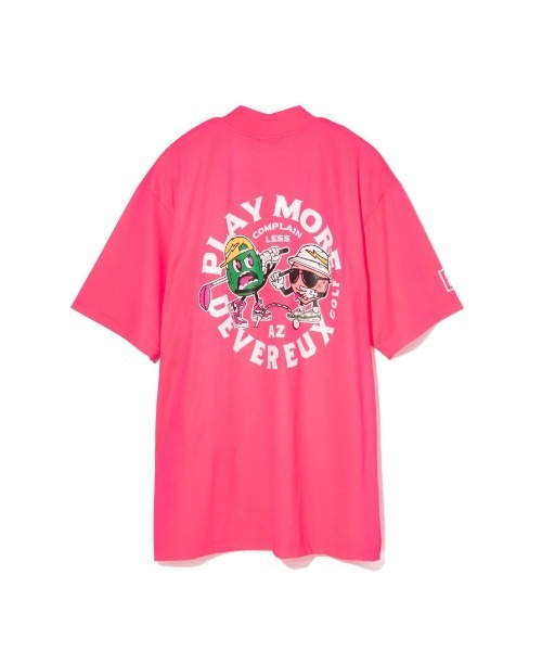 DEVEREUX GOLF(デヴァローゴルフ)の「Play More BattleモックTEE(Tシャツ/カットソー・メンズ・イエロー/ピンク/ホワイト/ブラック・MEDIUM/SMALL/LARGE/X-LARGE)」の16枚目の写真