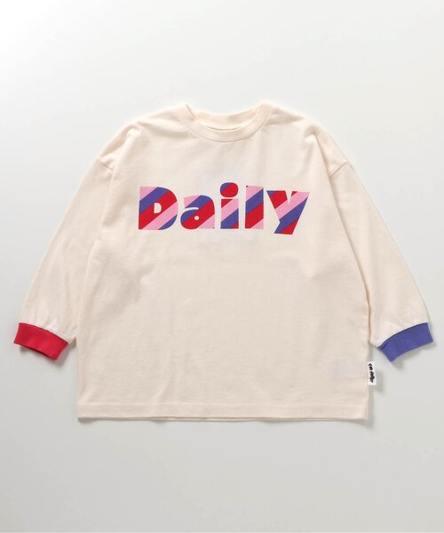 BREEZE（ブリーズ）の「Im Jelly！POP加工ロゴTシャツ（Tシャツ/カットソー・キッズ・オフホワイト/ターコイズブルー/チャコール/グリーン/ピンク・80/90/100/110/120/130/140）」の2枚目の写真