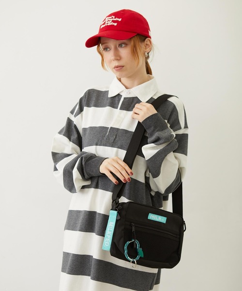 MILKFED.（ミルクフェド）の「SHOULDER WIDE BAG MESH POCKET LtGREEN（ショルダーバッグ・レディース・ブラック・ONE SIZE）」の8枚目の写真