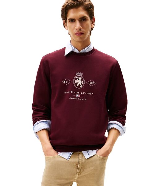TOMMY HILFIGER(トミーヒルフィガー)の「ダイアモンドクレストグラフィックスウェットシャツ(スウェット・メンズ・ネイビー/バーガンディー・SMALL/MEDIUM/LARGE/X-LARGE)」の2枚目の写真
