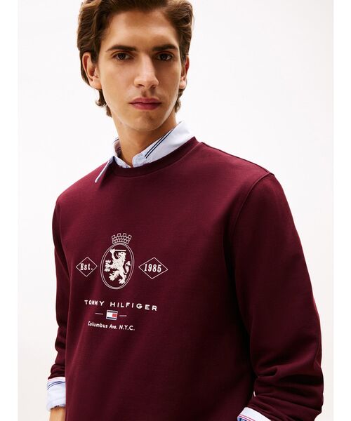 TOMMY HILFIGER(トミーヒルフィガー)の「ダイアモンドクレストグラフィックスウェットシャツ(スウェット・メンズ・ネイビー/バーガンディー・SMALL/MEDIUM/LARGE/X-LARGE)」の3枚目の写真
