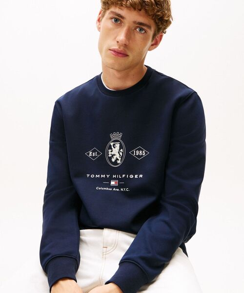 TOMMY HILFIGER(トミーヒルフィガー)の「ダイアモンドクレストグラフィックスウェットシャツ(スウェット・メンズ・ネイビー/バーガンディー・SMALL/MEDIUM/LARGE/X-LARGE)」の8枚目の写真