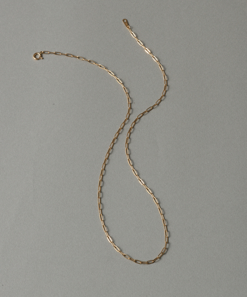 ペーパークリップチェーン40cmネックレス K18（ネックレス）｜Lilas
