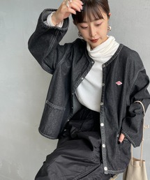 DANTON（ダントン）の「【WEB先行予約】[DANTON/ダントン] クルーネック デニムジャケット（ノーカラージャケット）」