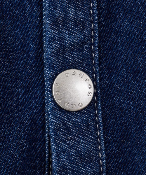 【超美品】DANTON デニムブルー ラウンドネックシャツ 36Mサイズ セール】DANTON/ダントン デニム ボタンダウンシャツ DENIM