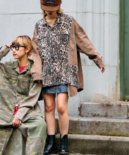 セール】【etsinta／エシンタ】リメイク切り替えオーバージャケット