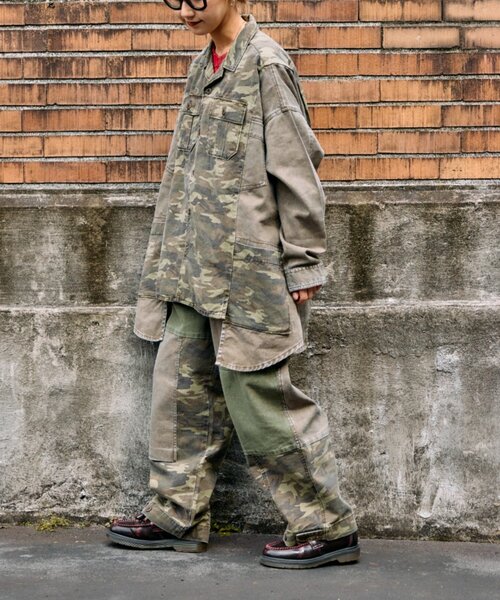 etsinta（エシンタ）の「【etsinta／エシンタ】リメイク切り替えオーバージャケット（ブルゾン・レディース・カーキ/ブラウン・ONE SIZE）」の19枚目の写真