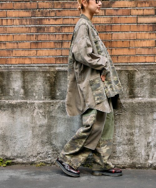 etsinta（エシンタ）の「【etsinta／エシンタ】リメイク切り替えオーバージャケット（ブルゾン・レディース・カーキ/ブラウン・ONE SIZE）」の20枚目の写真