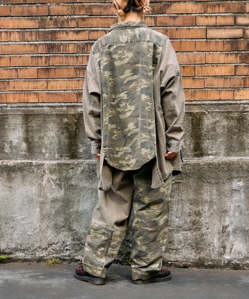 etsinta（エシンタ）の「【etsinta／エシンタ】リメイク切り替えオーバージャケット（ブルゾン・レディース・カーキ/ブラウン・ONE SIZE）」の21枚目の写真