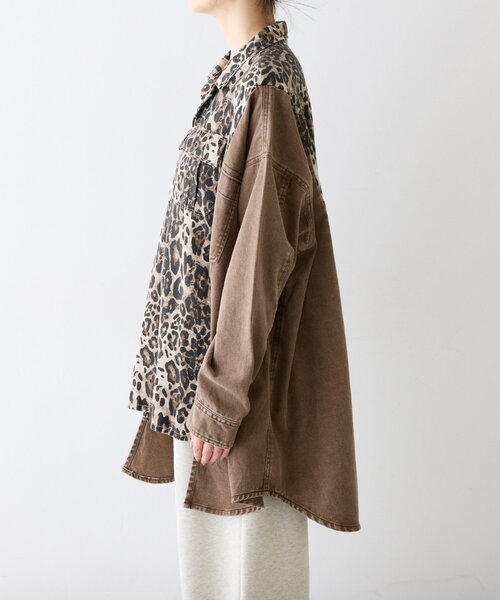 etsinta（エシンタ）の「【etsinta／エシンタ】リメイク切り替えオーバージャケット（ブルゾン・レディース・カーキ/ブラウン・ONE SIZE）」の11枚目の写真