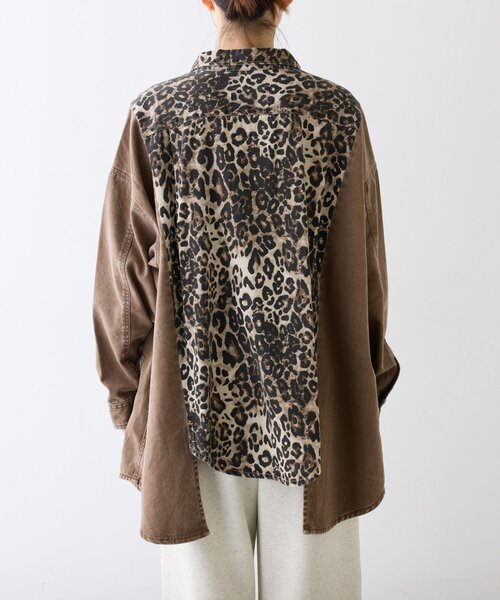 etsinta（エシンタ）の「【etsinta／エシンタ】リメイク切り替えオーバージャケット（ブルゾン・レディース・カーキ/ブラウン・ONE SIZE）」の12枚目の写真