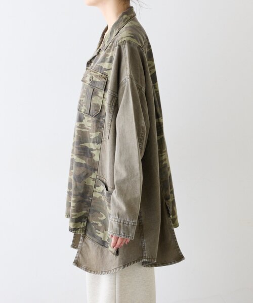etsinta（エシンタ）の「【etsinta／エシンタ】リメイク切り替えオーバージャケット（ブルゾン・レディース・カーキ/ブラウン・ONE SIZE）」の15枚目の写真