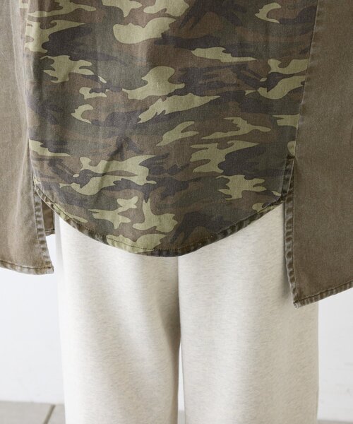 etsinta（エシンタ）の「【etsinta／エシンタ】リメイク切り替えオーバージャケット（ブルゾン・レディース・カーキ/ブラウン・ONE SIZE）」の5枚目の写真