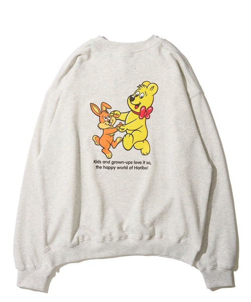 ADPOSION(アドポーション)の「【HARIBO / ハリボー】古着風 かすれプリント スウェットトレーナー(スウェット・レディース・チャコールグレー/アイボリー/ネイビー・LARGE/MEDIUM/X-LARGE)」の5枚目の写真