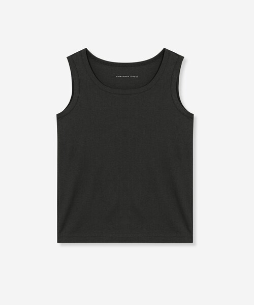 MACKINTOSH LONDON（マッキントッシュ ロンドン）の「リブタンクトップ（タンクトップ・レディース・ブラック/オフホワイト/チャコールグレー・38/40）」の2枚目の写真
