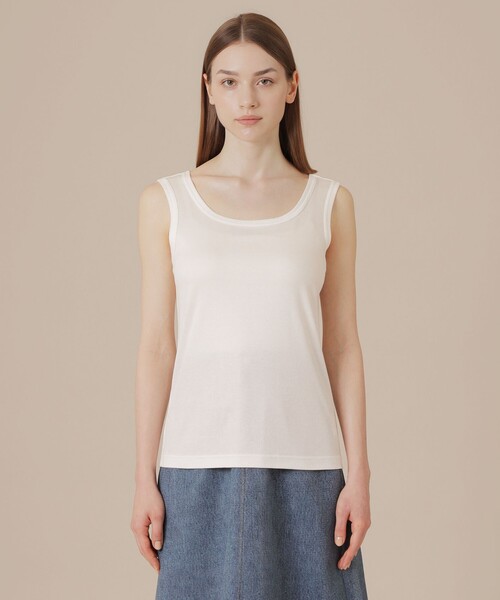 MACKINTOSH LONDON（マッキントッシュ ロンドン）の「リブタンクトップ（タンクトップ・レディース・ブラック/オフホワイト/チャコールグレー・38/40）」の5枚目の写真