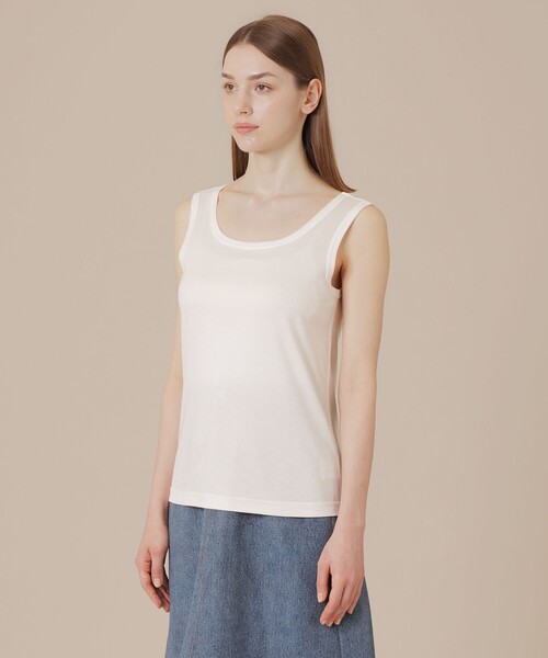 MACKINTOSH LONDON（マッキントッシュ ロンドン）の「リブタンクトップ（タンクトップ・レディース・ブラック/オフホワイト/チャコールグレー・38/40）」の6枚目の写真