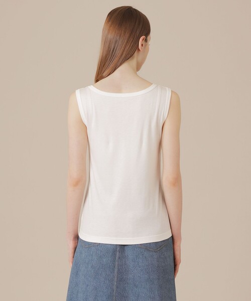 MACKINTOSH LONDON（マッキントッシュ ロンドン）の「リブタンクトップ（タンクトップ・レディース・ブラック/オフホワイト/チャコールグレー・38/40）」の7枚目の写真