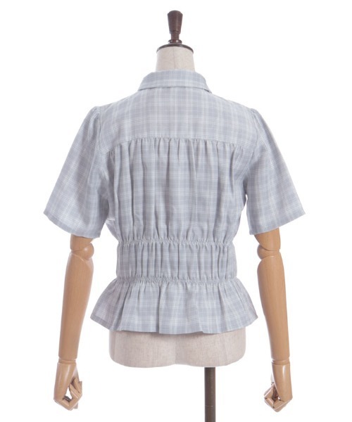 axes femme（アクシーズファム）の「ネクタイ付シャーリングシャツ（シャツ/ブラウス・レディース・ホワイト/グレー・FREE）」の19枚目の写真