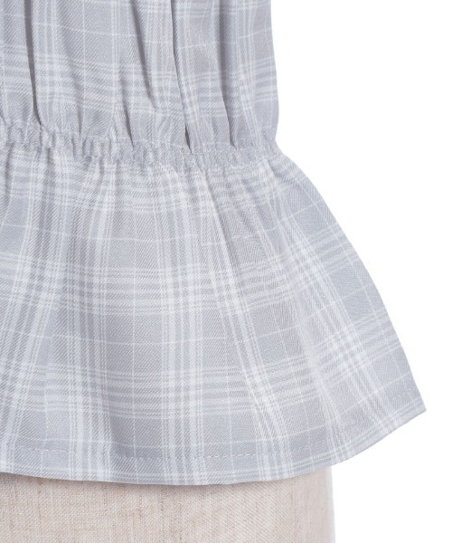 axes femme（アクシーズファム）の「ネクタイ付シャーリングシャツ（シャツ/ブラウス・レディース・ホワイト/グレー・FREE）」の21枚目の写真