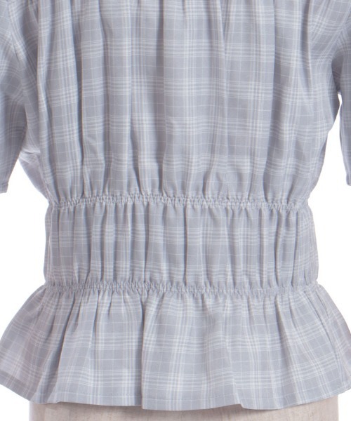 axes femme（アクシーズファム）の「ネクタイ付シャーリングシャツ（シャツ/ブラウス・レディース・ホワイト/グレー・FREE）」の13枚目の写真