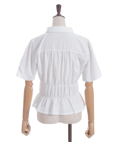 axes femme（アクシーズファム）の「ネクタイ付シャーリングシャツ（シャツ/ブラウス・レディース・ホワイト/グレー・FREE）」の10枚目の写真