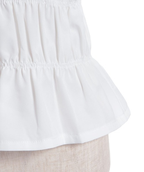 axes femme（アクシーズファム）の「ネクタイ付シャーリングシャツ（シャツ/ブラウス・レディース・ホワイト/グレー・FREE）」の12枚目の写真