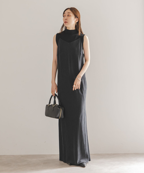 追加》ワイドVネックフィブリルキャミワンピース2（ワンピース