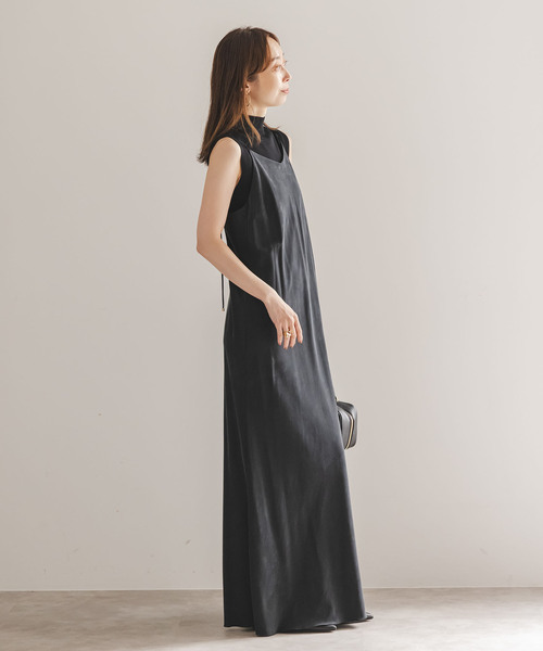 追加》ワイドVネックフィブリルキャミワンピース2（ワンピース