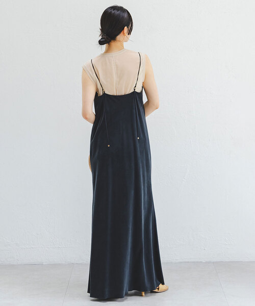 追加》ワイドVネックフィブリルキャミワンピース2（ワンピース