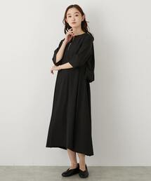 【LOURMARIN】バックギャザーワンピース