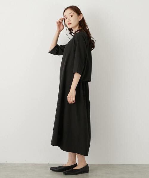 LOGEMENT DE CLAIRE(ロジュモンドクレール)の「【LOURMARIN】バックギャザーワンピース(ワンピース・レディース・ブラウン/ネイビー/ブラック・FREE)」の9枚目の写真