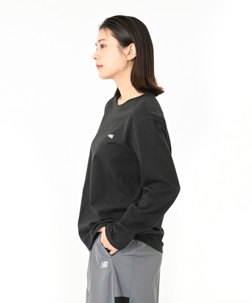 NEW BALANCE(ニューバランス)の「シューパッチロングスリーブ(Tシャツ/カットソー・レディース・オフホワイト/ライトブルー/ダークグレー/コーラル・X-LARGE/SMALL/LARGE/MEDIUM)」の7枚目の写真