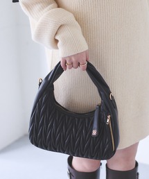 VIS | 【2WAY】ねじりハンドルキルティングバッグ(ハンドバッグ)