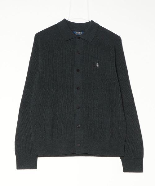 【POLO RALPH LAUREN】 ショールカラー レタードカーディガン コットン ショールカラー カーディガン | ポロ ラルフ ローレン