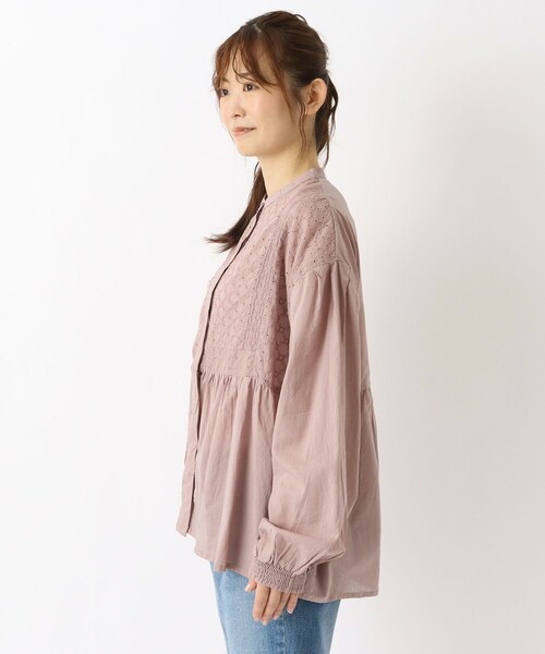 one'sterrace(ワンズテラス)の「刺繍切替ブラウス(シャツ/ブラウス・レディース・ブルー系その他7/アイボリー系8/ピンク系9・02)」の6枚目の写真