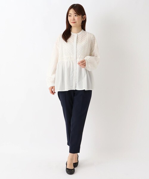 one'sterrace(ワンズテラス)の「刺繍切替ブラウス(シャツ/ブラウス・レディース・ブルー系その他7/アイボリー系8/ピンク系9・02)」の13枚目の写真