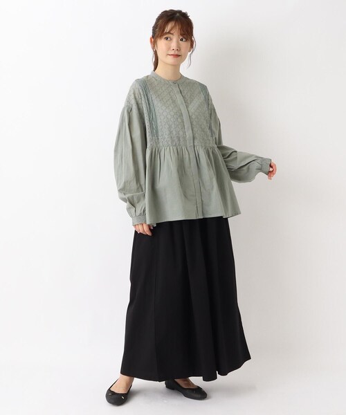 one'sterrace(ワンズテラス)の「刺繍切替ブラウス(シャツ/ブラウス・レディース・ブルー系その他7/アイボリー系8/ピンク系9・02)」の15枚目の写真