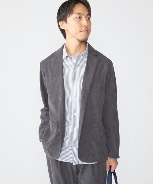 SHIPS(シップス)の「SHIPS:〈手洗い可能〉トリコット コーデュロイ セット アップ(セットアップ・メンズ・ネイビー/ダークグレー/ブラック・X-LARGE/LARGE/MEDIUM/SMALL)」の3枚目の写真