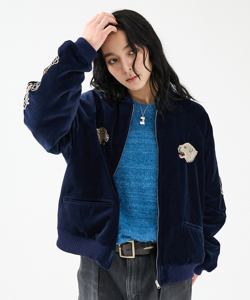 【THRIFTY LOOK / スリフティルック】Greenland Souvenir Blouson / グリーンランド スーベニアブルゾン /ヴィンテージライク /刺繍 /ユニセックス