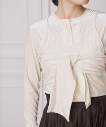 【美品】イエナ　レ―スショ―トキャミソール　ホワイト IENA（イエナ）の「レースショートキャミソール（キャミソール